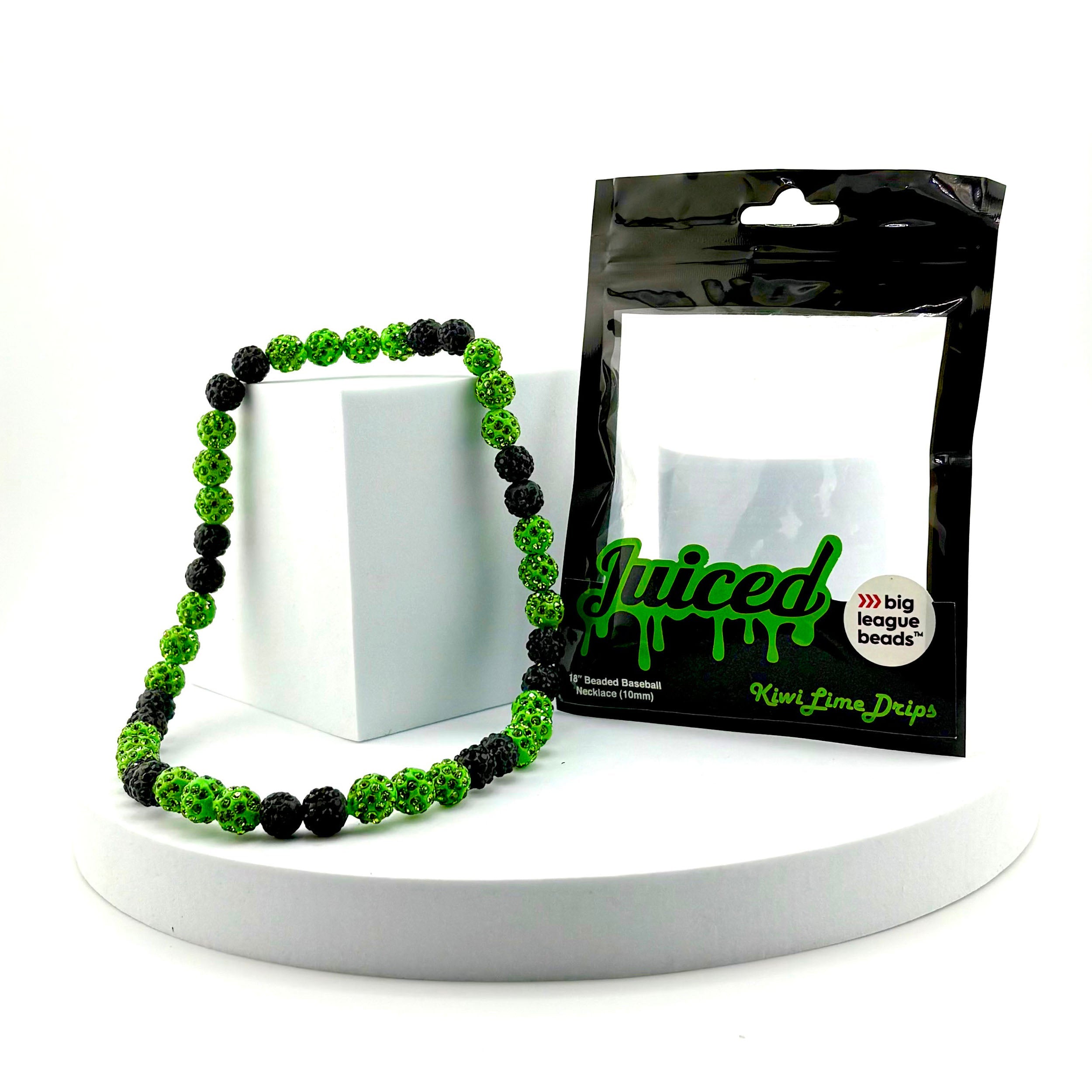 Juiced Kiwi Lime Rhinestone Necklace