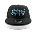 Juiced Snapback Hat Juiced Logo Blue Raspberry Front