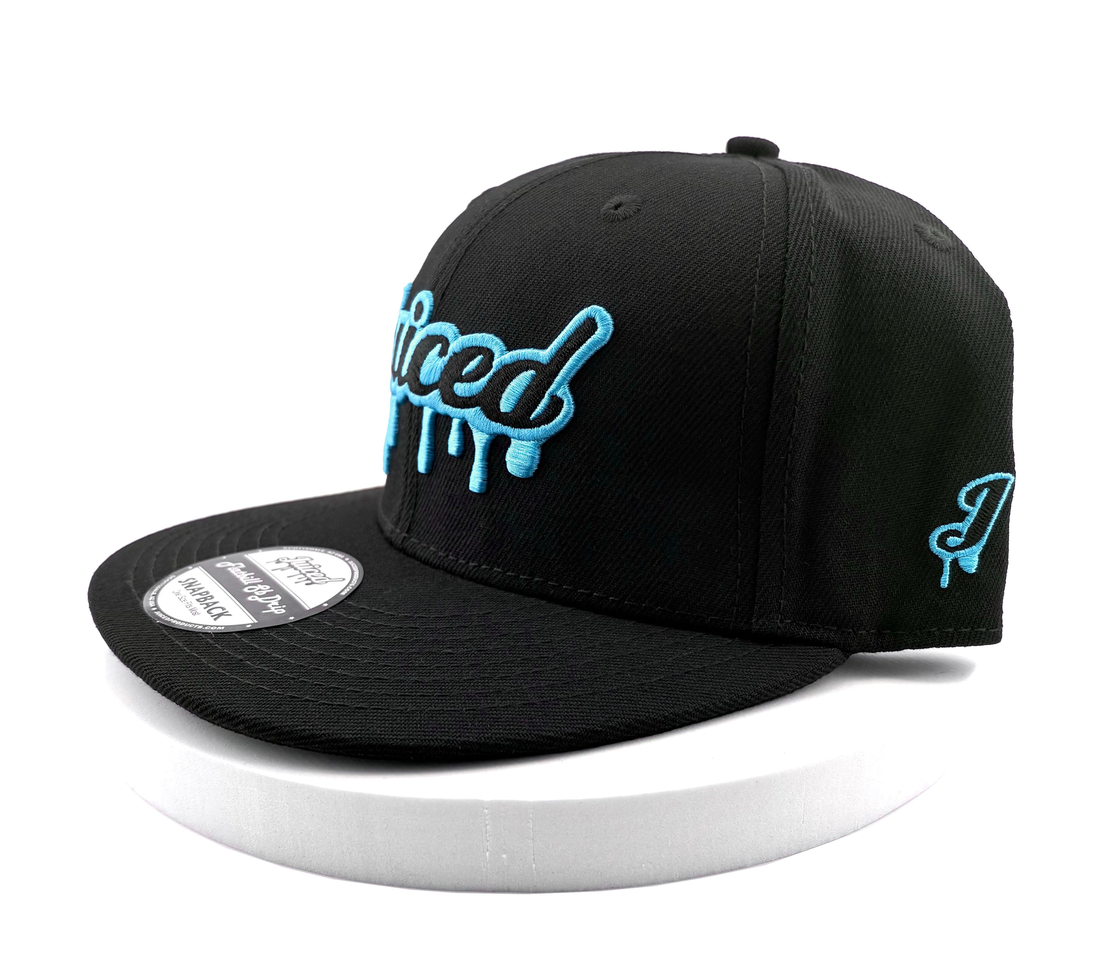 Juiced Snapback Hat Juiced Logo Blue Raspberry Left Side