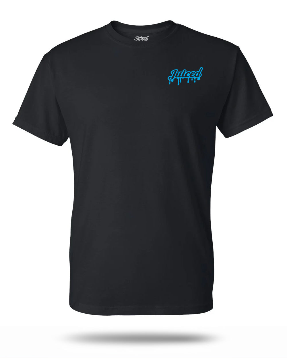 Juiced Small Wordmark T-Shirt Blue Front