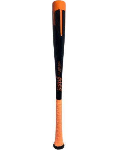Orange Drip Maple Wood Baseball Bat