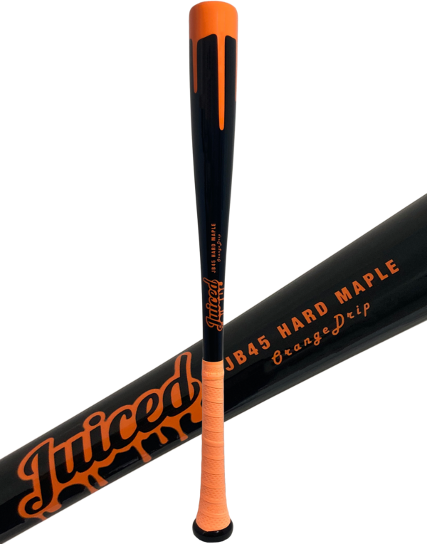 Orange Drip Youth Wood Baseball Bat