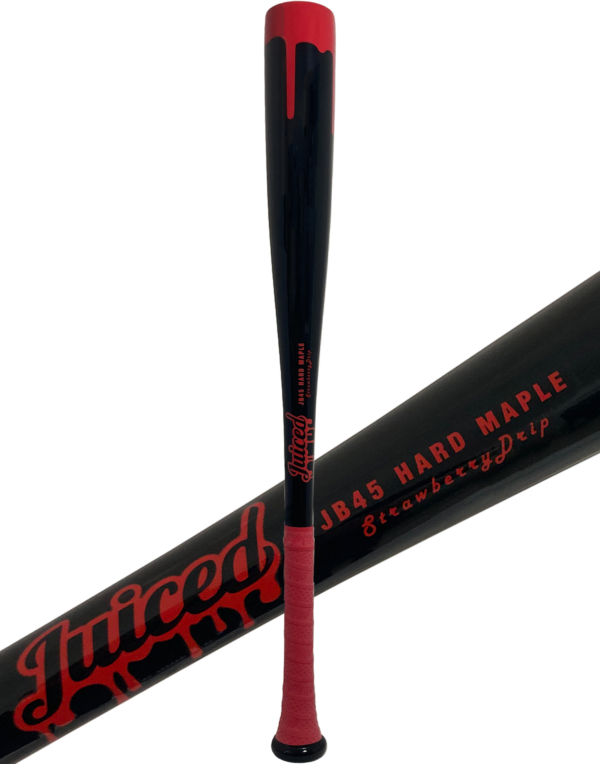 Strawberry Drip Youth Wood Baseball Bat