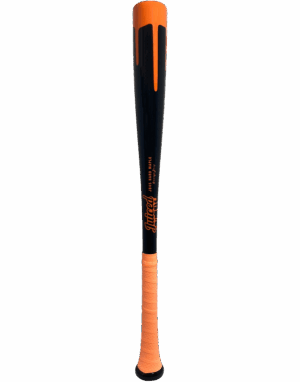 Orange Drip Maple Wood Baseball Bat
